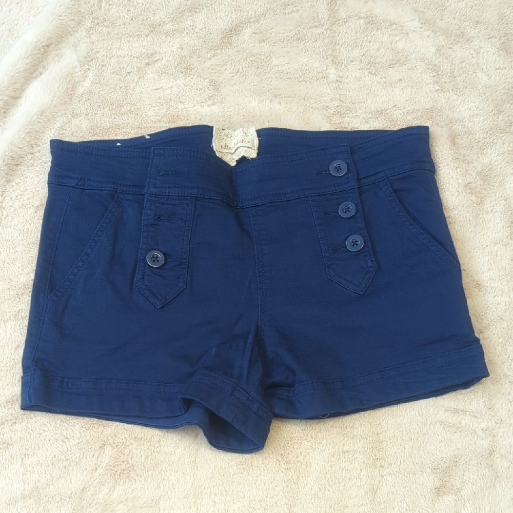 Altar'd State Button Blue Shorts